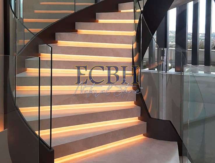 MARBLE STAIRCASE WITH ILLUMINATIONS